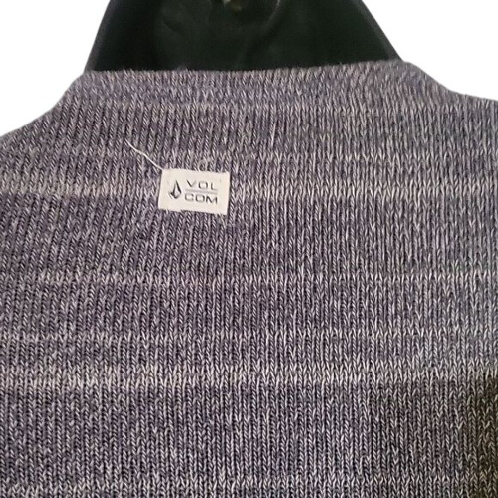 Volcom Gray Striped Open-Front Cardigan Sweater M - image 5